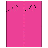 Door Hangers 2 Per Page - Perfed Circle - Popping Pink