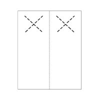 Door Hangers 2 Per Page - Perfed X - Standard White