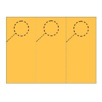 Door Hangers 3 Per Page - Perfed Circle - Goldenrod