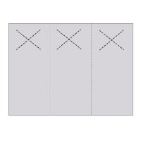 Door Hangers 3 Per Page - Perfed \'X\' - Cool Gray 2