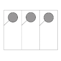 Door Hangers 3UP - Punchout Circle - Standard White