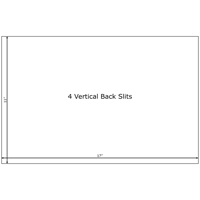 Label 1UP 11x17" - 4 vertical slits crackback (#5000)