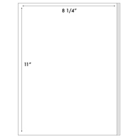 Label 1UP 8 1/4" x 11"  Template for Microsoft Word