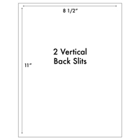 Label 1UP 8 1/2" x 11" -2 vertical slits crackback  Template for