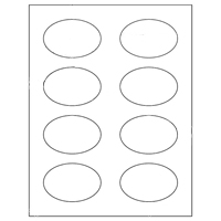 Label 8UP 3" X 2" Oval Product Labels (#4318)