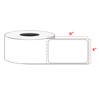 4 x 6" Direct Thermal Label Roll 3" Core