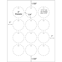 Burris Blank Printable Tags™ 12 UP Circle