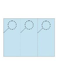 Door Hangers 3 Per Page - Perfed Circle - Baby Blue