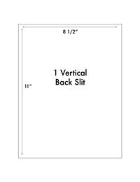 Poly Label 1UP 8 1/2\" x 11\" -1 vertical slit (#1020)
