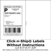 Click-n-Ship label without instructions. Turn paper around and print with the unused label for a second printing.