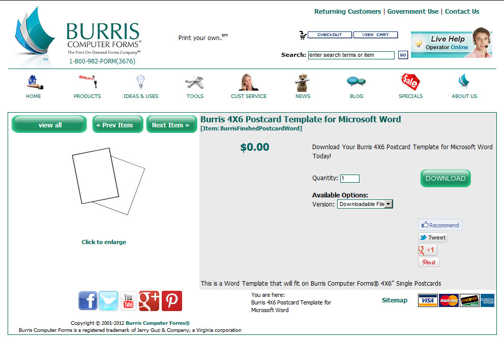 Microsoft Word 4X6 Card Template from pcforms.com