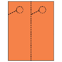 Door Hangers 2 Per Page - Perfed Circle - Tangerine