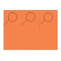 Door Hangers 3 Per Page - Perfed Circle - Tangerine