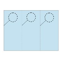 Door Hangers 3 Per Page - Perfed Circle - Baby Blue