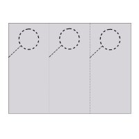 Door Hangers 3 Per Page - Perfed Circle - Cool Gray 2