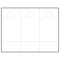 Burris Blank 3UP Door Hanger w/Business Cards Template for Micro