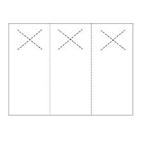 Door Hangers 3 Per Page - Perfed X - Standard White