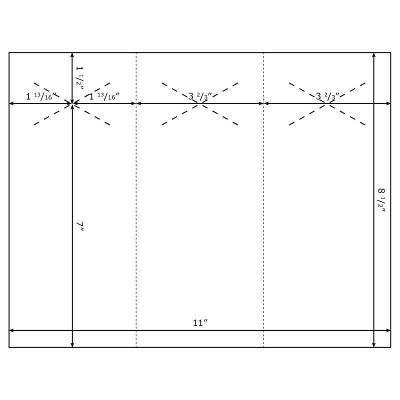 Blank Printable Door Hangers with Perfed X