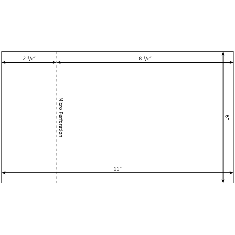 EDDM Mailer 6x11 - Standard White with Perf