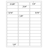 Label 42UP 2 5/8 inch x 3/4  inch - rounded corners  Template for