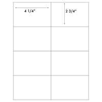 Label 8UP 4 1/4" x 2 3/4"  Template for Microsoft Publishe