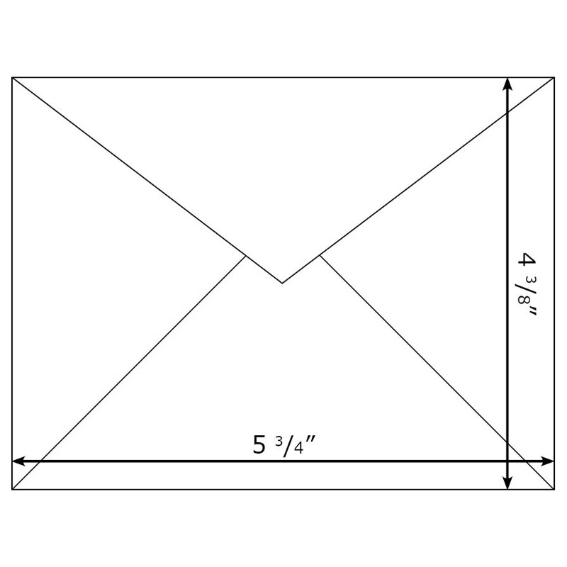notecard envelope size notecard envelope size