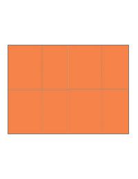 Four-of-a-Kind Utility Bright Color Postcards - Tangerine