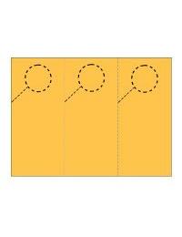 Door Hangers 3 Per Page - Perfed Circle - Goldenrod