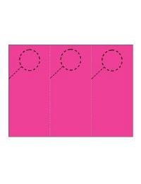 Door Hangers 3 Per Page - Perfed Circle - Popping Pink