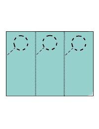 Door Hangers 3 Per Page - Perfed Circle - Surfer Blue