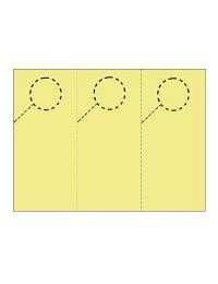 Door Hangers 3 Per Page - Perfed Circle - Wild Canary