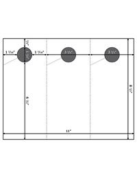 Door Hangers 3UP - Punchout Circle - Standard White 1
