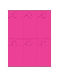 Hang 6! 6 Per Page Hanger - Perfed Circle - Popping Pink