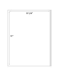 Label 1UP 8 1/4\" x 11\"  Template for Microsoft Word