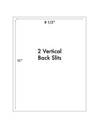 Label 1UP 8 1/2\" x 11\" -2 vertical slits crackback (#1000)