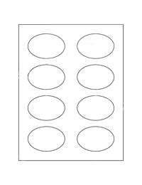 Label 8UP 3\" X 2\" Oval Product Labels (#4318)