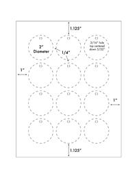 Burris Blank Printable Tags™ 12 UP Circle
